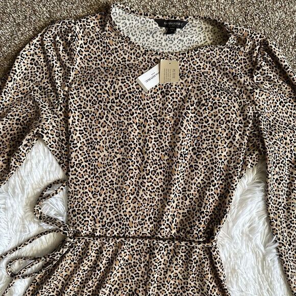 Banana Republic Dress New Animal Print Womens Size Small Petite - Picture 3 of 7